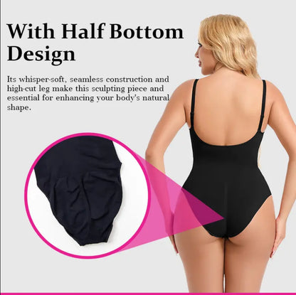 SEAMLESS One Piece Bodyshaper Ladies Shapewear Swimsuit Solid Color Stretch Full Bust Nylon Spandex Bodyshaper for Woman