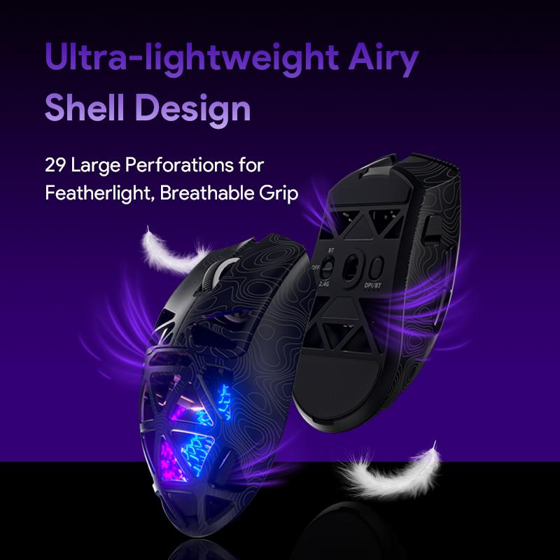 FURYCUBE G11 Tri-Mode Gaming Mouse PAW 3311 2.4G Bluetooth Wired Rechargeable RGB Lighting Optical Sensor for Gaming & Office Accessories Birthday Gifts for BF