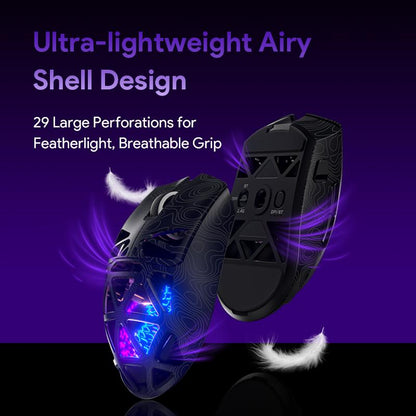 FURYCUBE G11 Tri-Mode Gaming Mouse PAW 3311 2.4G Bluetooth Wired Rechargeable RGB Lighting Optical Sensor for Gaming & Office Accessories Birthday Gifts for BF