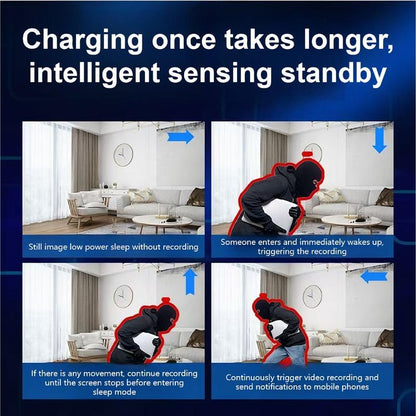 New Portable Monitor Wireless Mini Wifi Security Camera 1080P Night Vision Motion Detection Rechargeable Battery Easy Install Magnetic Design