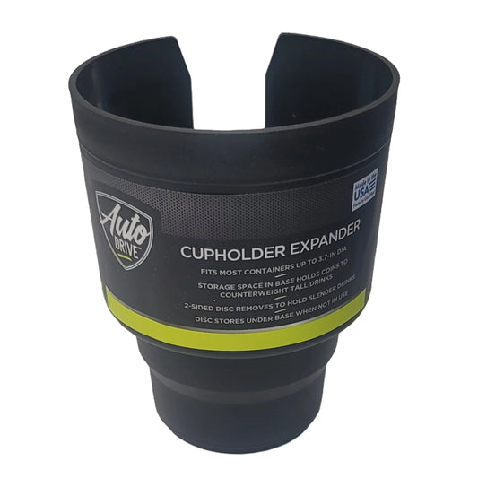 Cupholder Expander - Car Cup Holder Adapter for Beverages up to 3.7" Diameter, Plastic