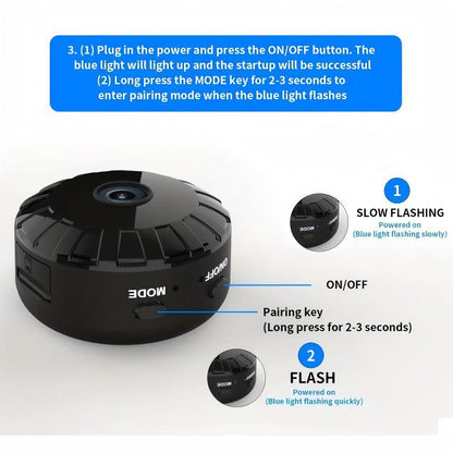 New Portable Monitor Wireless Mini Wifi Security Camera 1080P Night Vision Motion Detection Rechargeable Battery Easy Install Magnetic Design