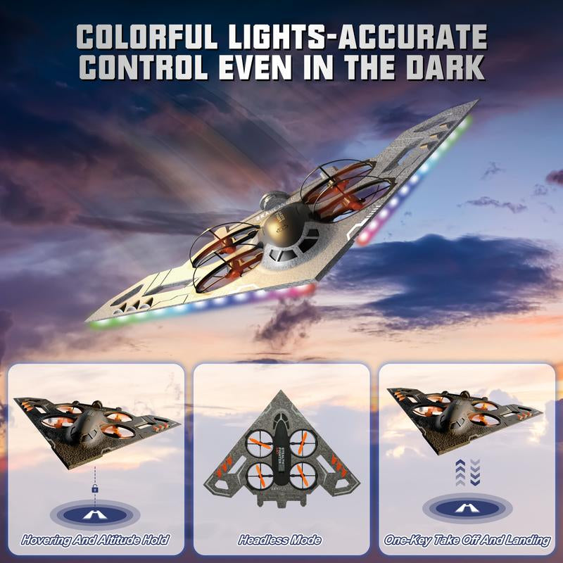 ALPHA GROUP 3-In-1 RC Jet Plane Remote Control Airplane Air Land Water RC Airplane Fighter Jet Drone Toy for Kids & Adults with 2.4 Ghz Control LED Lights & Safe Foam Construction
