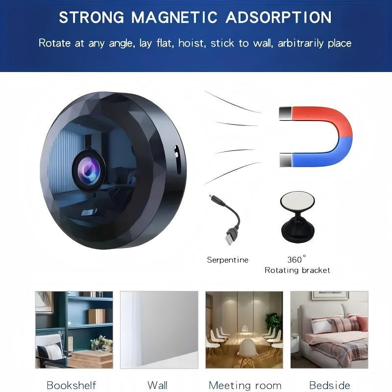 New Portable Monitor Wireless Mini Wifi Security Camera 1080P Night Vision Motion Detection Rechargeable Battery Easy Install Magnetic Design
