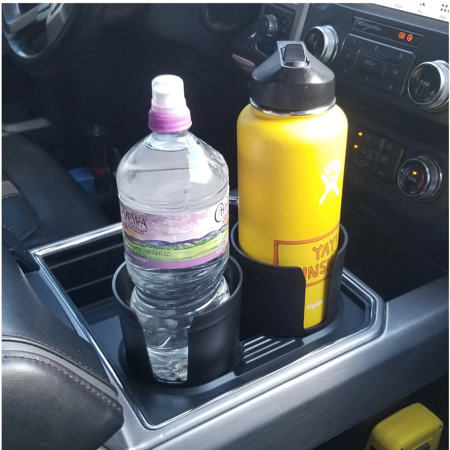 Cupholder Expander - Car Cup Holder Adapter for Beverages up to 3.7" Diameter, Plastic