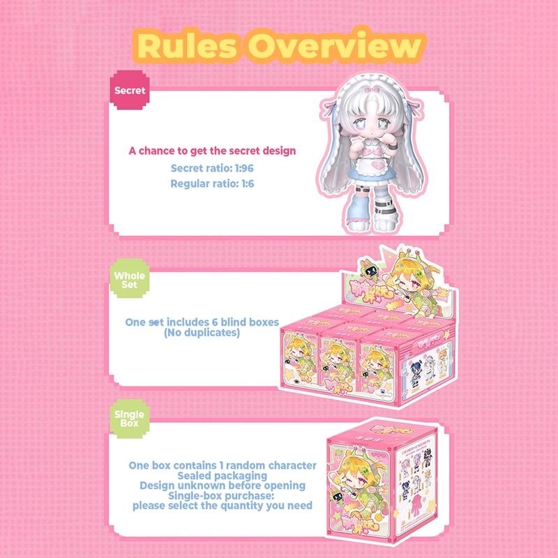 TOMIZ Electronic Pets from Another Dimension Series Anime Blind Box Figure, Cute Pets Another Dimension Series Blind Box Chibi Figure for Desktop Ornament, Collectable PVC Toys for Birthday Gifts
