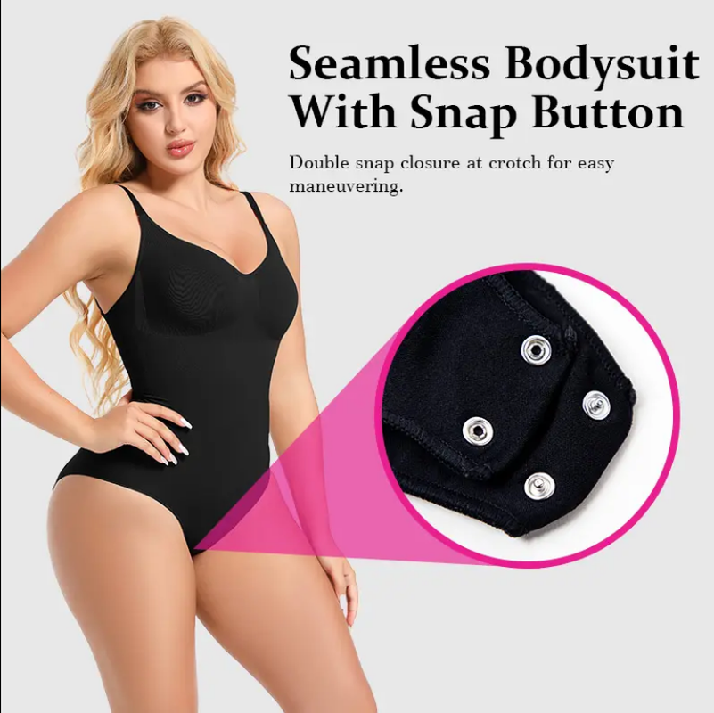 SEAMLESS One Piece Bodyshaper Ladies Shapewear Swimsuit Solid Color Stretch Full Bust Nylon Spandex Bodyshaper for Woman