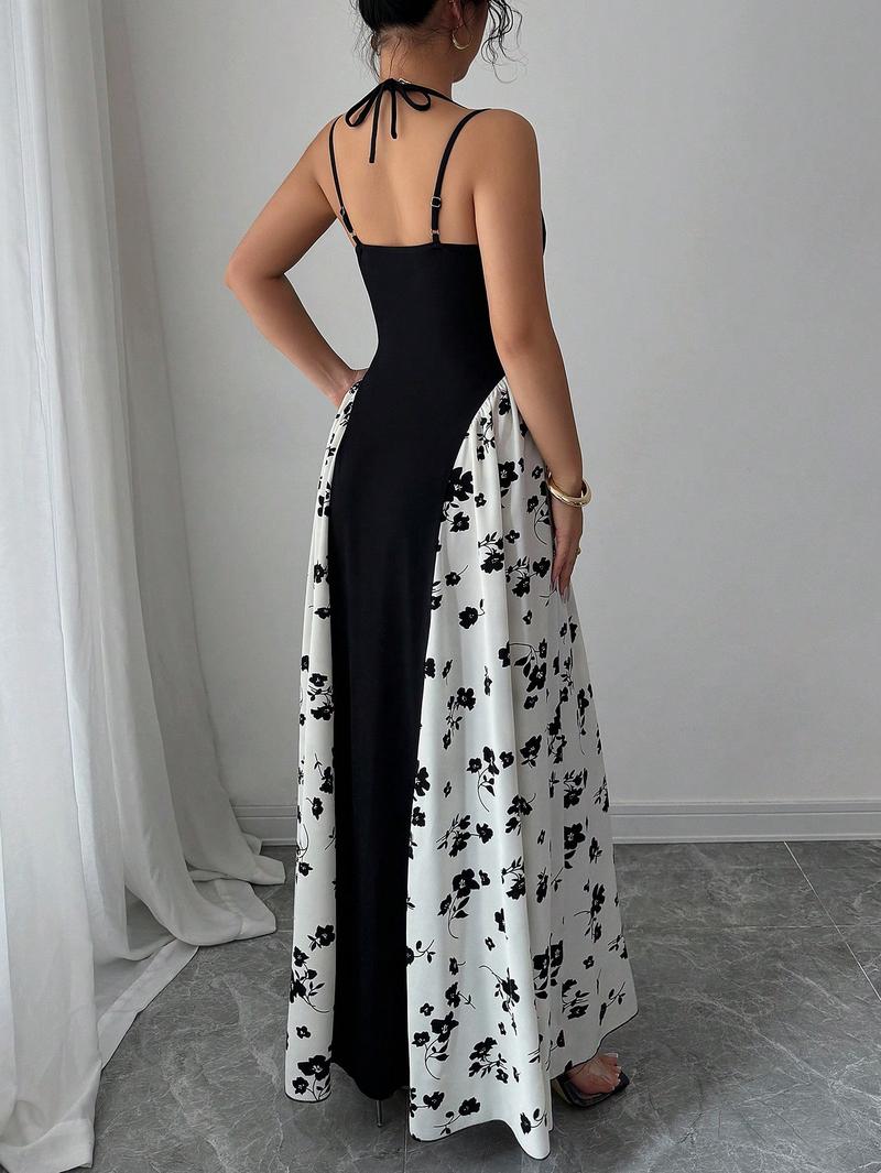 princess polly baby blue dress Elengatine Women's Viral Black & White Floral Maxi Dress