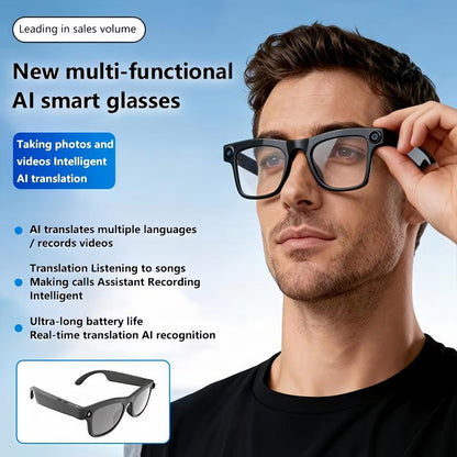 Valentine'S Day Gift: 8MP Camera Glasses | HD Calling + Real-Time Translation, Dual-Mode Switching for Outdoor/Work Settings, AI Smart Capture—Essential Gear for Cross-Border Travel, Office Commutes, and Business Trips