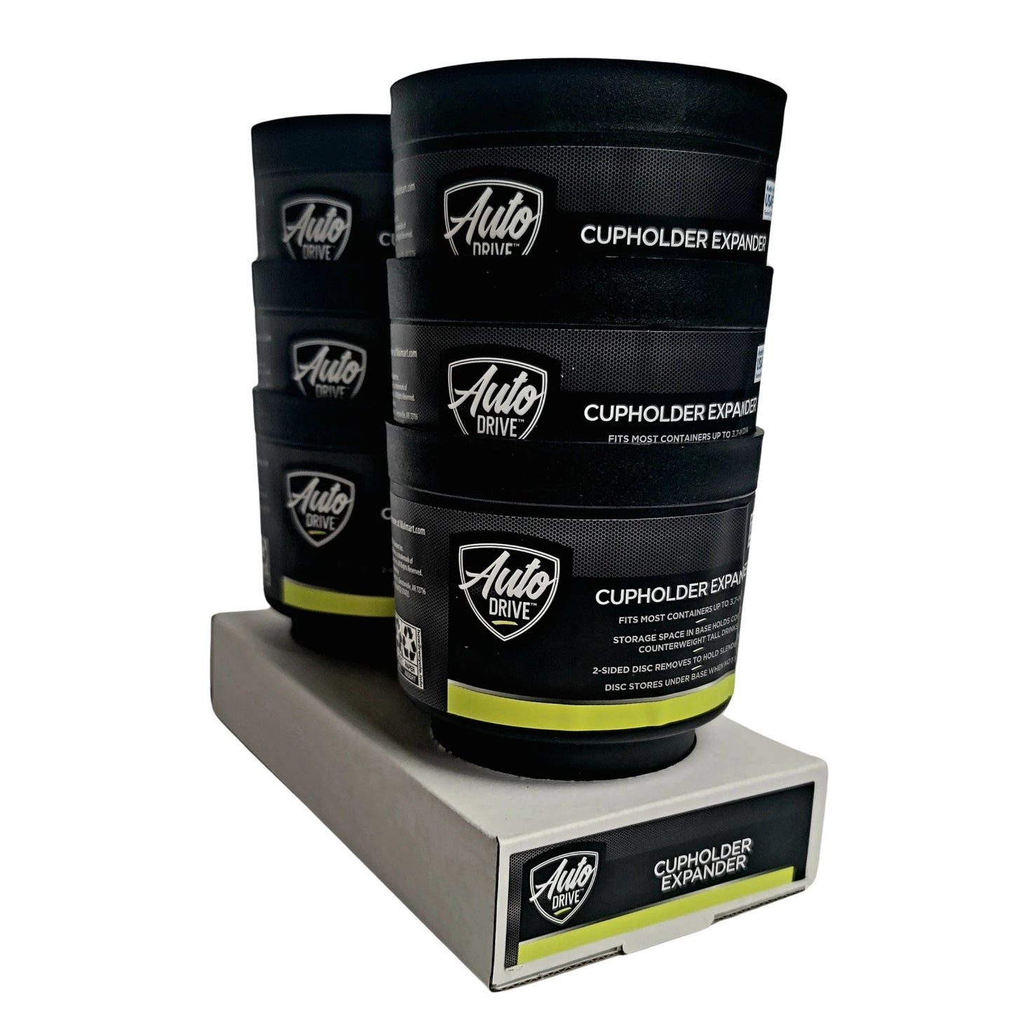 Cupholder Expander - Car Cup Holder Adapter for Beverages up to 3.7" Diameter, Plastic