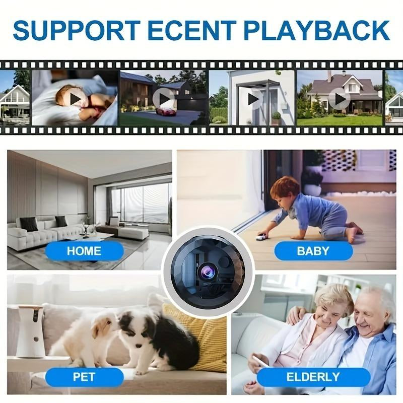 New Portable Monitor Wireless Mini Wifi Security Camera 1080P Night Vision Motion Detection Rechargeable Battery Easy Install Magnetic Design