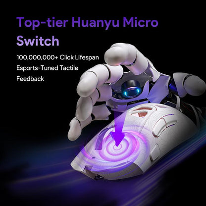FURYCUBE G11 Tri-Mode Gaming Mouse PAW 3311 2.4G Bluetooth Wired Rechargeable RGB Lighting Optical Sensor for Gaming & Office Accessories Birthday Gifts for BF