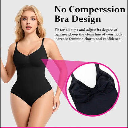 SEAMLESS One Piece Bodyshaper Ladies Shapewear Swimsuit Solid Color Stretch Full Bust Nylon Spandex Bodyshaper for Woman